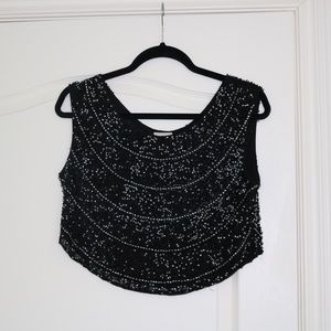 Sequined Crop Top